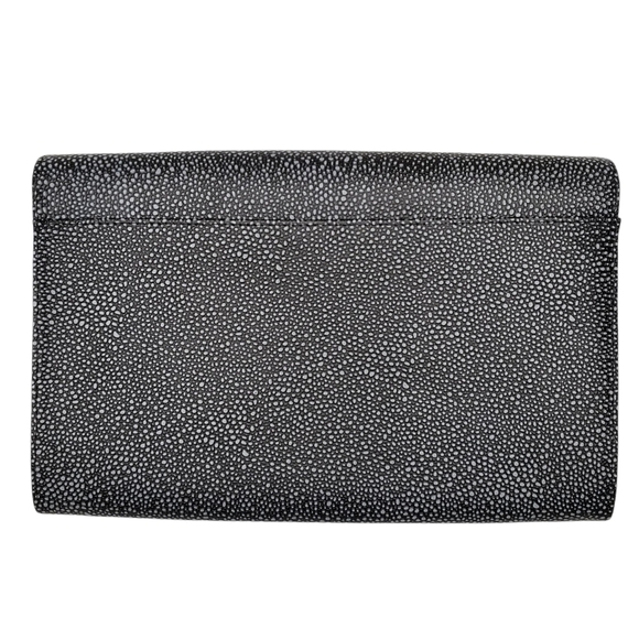 Halogen | Black Speckled Chic Glam Flap Closure Clutch On Chain Women's - Picture 5 of 9